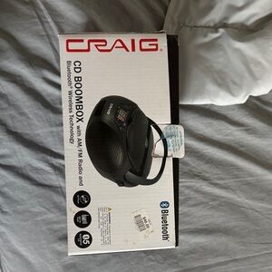 Craig Black CD Boombox with Bluetooth - Portable Stereo